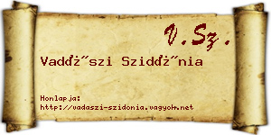 Vadászi Szidónia névjegykártya