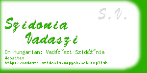 szidonia vadaszi business card